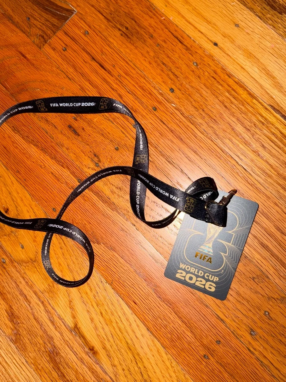 FIFA World Cup 2026 Black Event Lanyard and Credential Badge